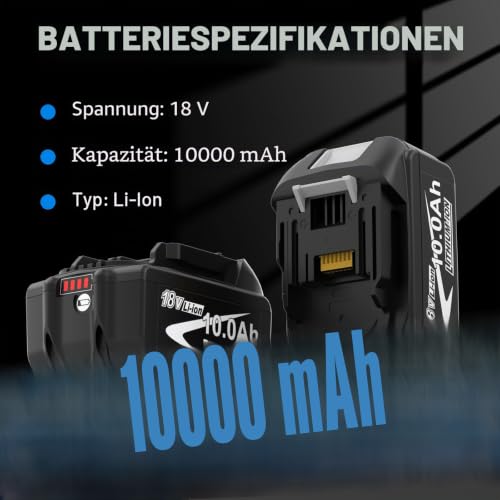 Thumbnail 1 de Amoresbat 2X10,0Ah Ersatzakku für Makita 18V LXT – Kompatibilität, Leistung und Sicherheit
