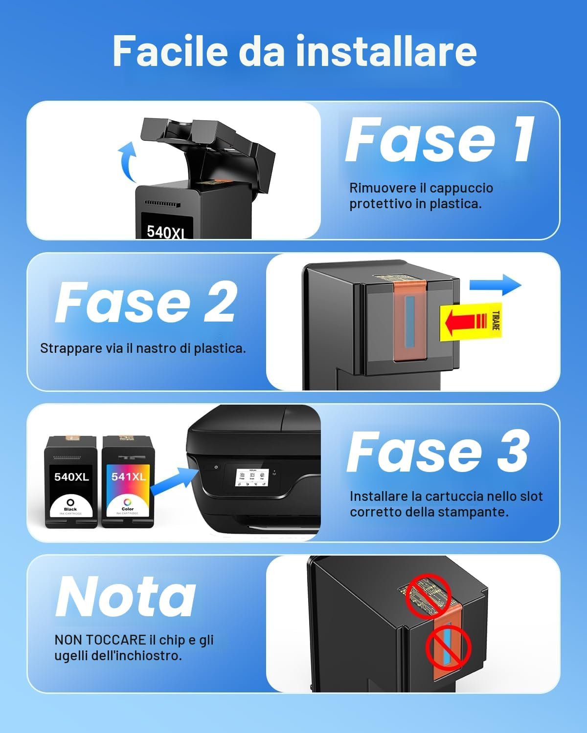 Detalle 1 de Skydo 540XL 541XL cartucce ink