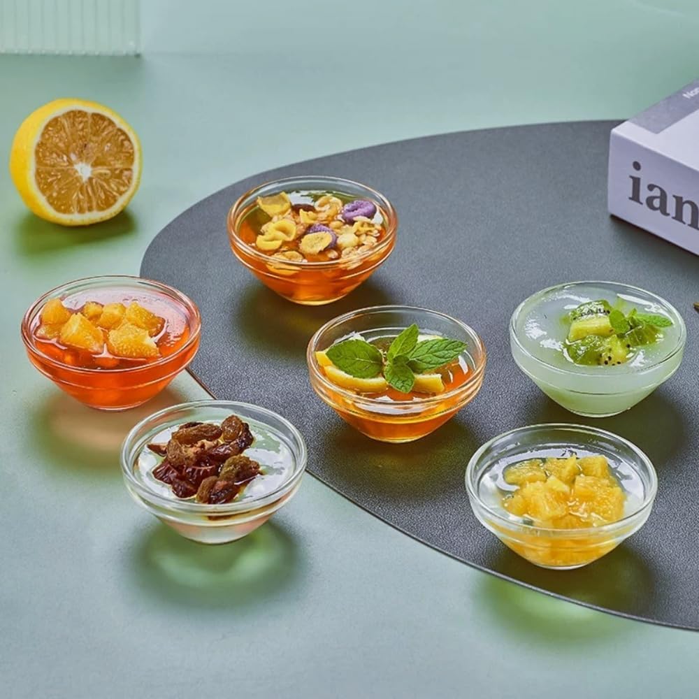 Thumbnail 5 de 10 Pack Mini Glass Bowls, 75ml Round Clear Glass Serving Bowls