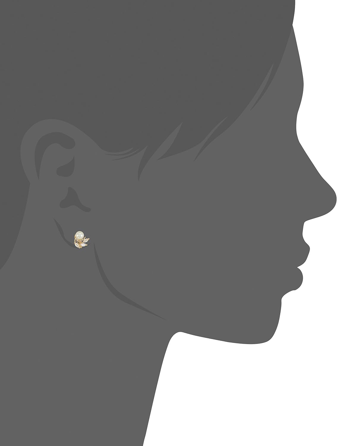 Detalle 2 de Anne Klein Pearl Clip-On Earrings, Brass