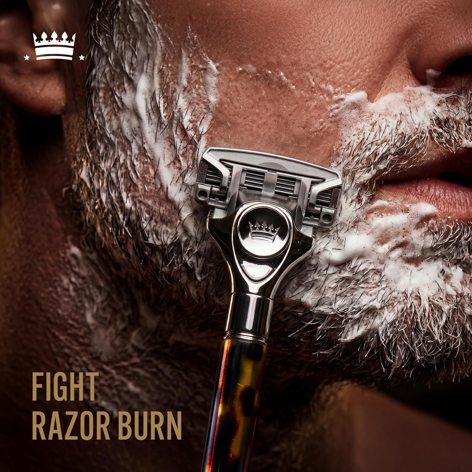 Thumbnail 1 de Cremo Barber Grade Razor for Men with Tortoise Shell Handle – Includes Extra Refills