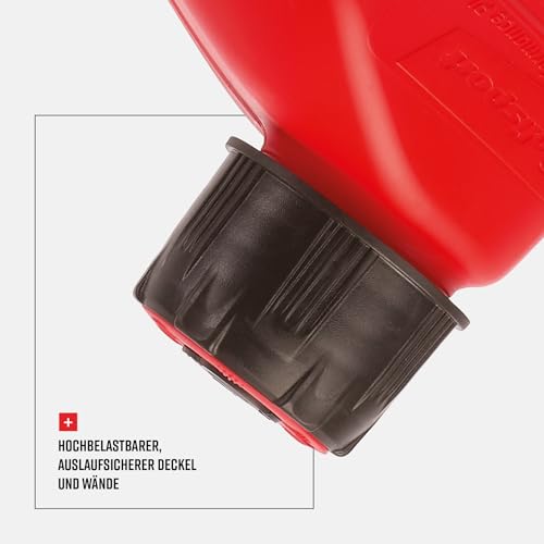 Detalle de Polisport 8464600002 ProOctane: 10-Liter Gasflasche mit Schnellfüllsystem in Rot