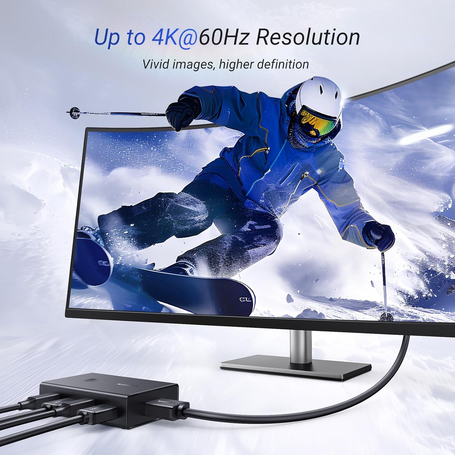Thumbnail 7 de UGREEN KVM HDMI Switch 4K: Comparte 2 PCs en 1 Pantalla 🖥
