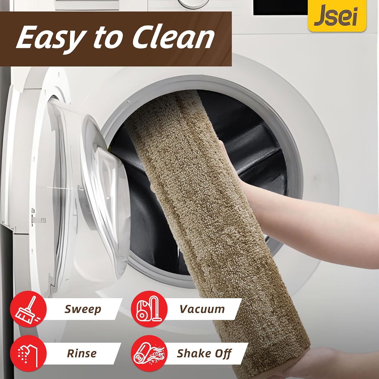 Thumbnail 5 de JSEI Tapis Anti-Salissures 60x90 Beige