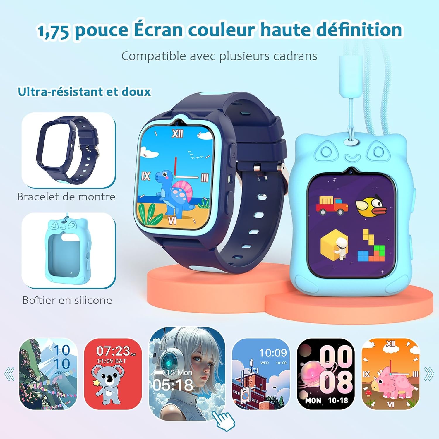 Thumbnail 5 de Blackview Montre Connectée Enfant 4-12 ans : écran tactile, caméra et suivi d’habitudes sans téléphone