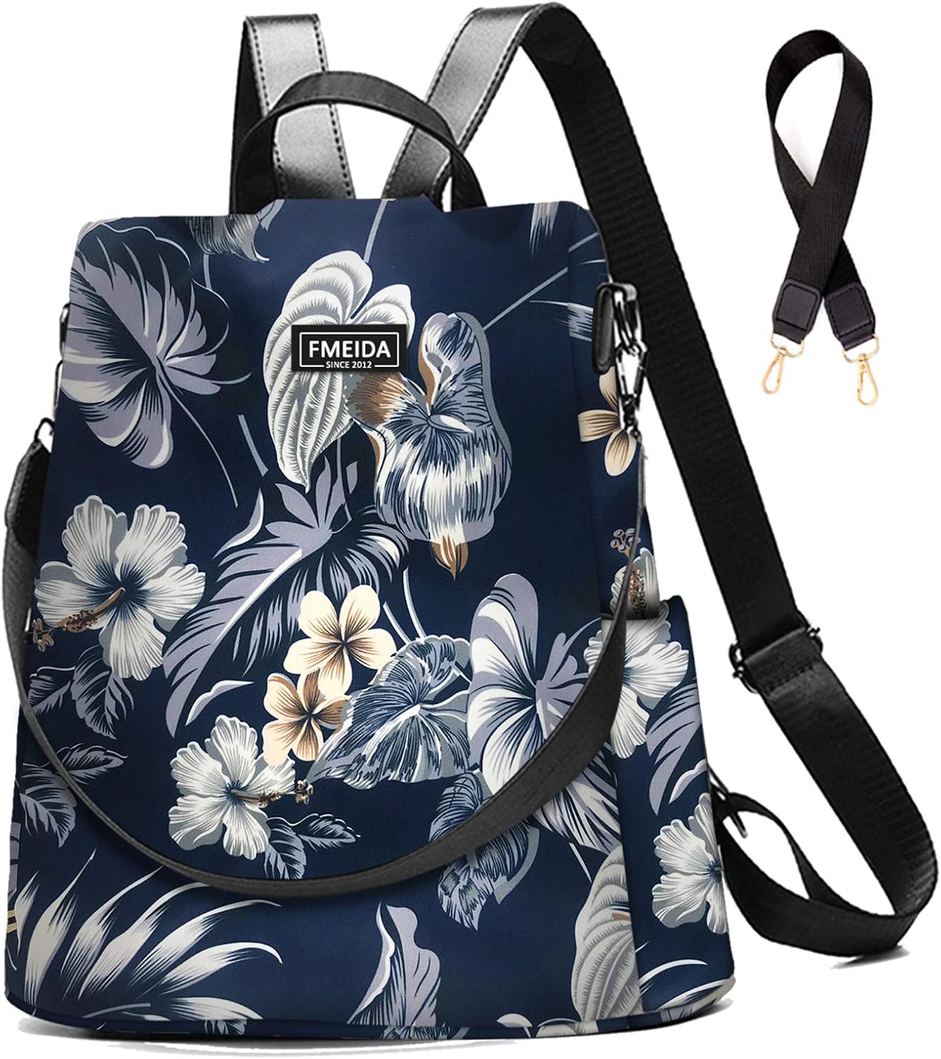 Detalle de Fmeida Rucksack Damen Anti-Diebstahl Nylon 2 in 1 | Wasserdicht, leicht und vielseitig