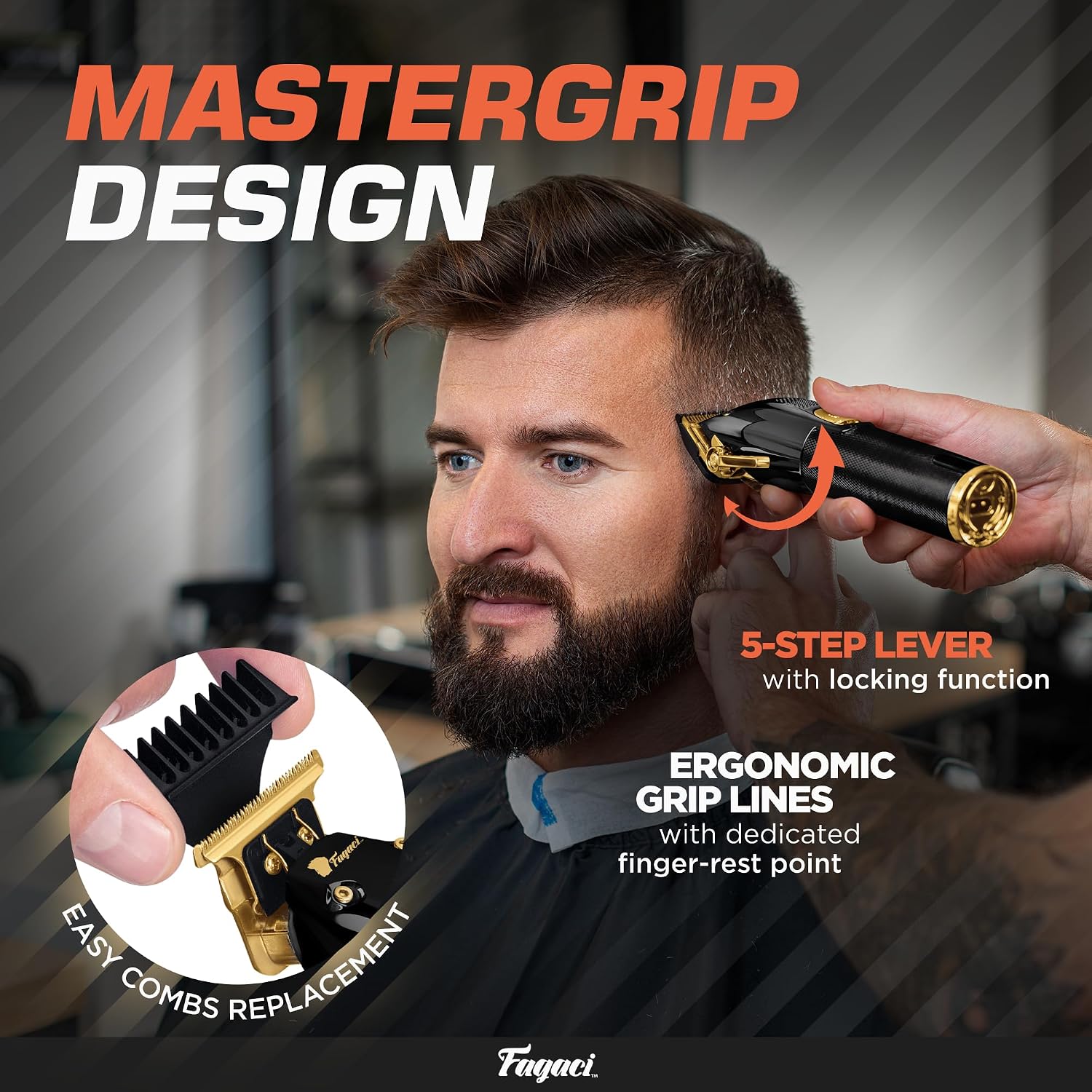 Thumbnail 4 de Fagaci Professional Hair Clippers for Men Set Turbo Power with Precise Cutting