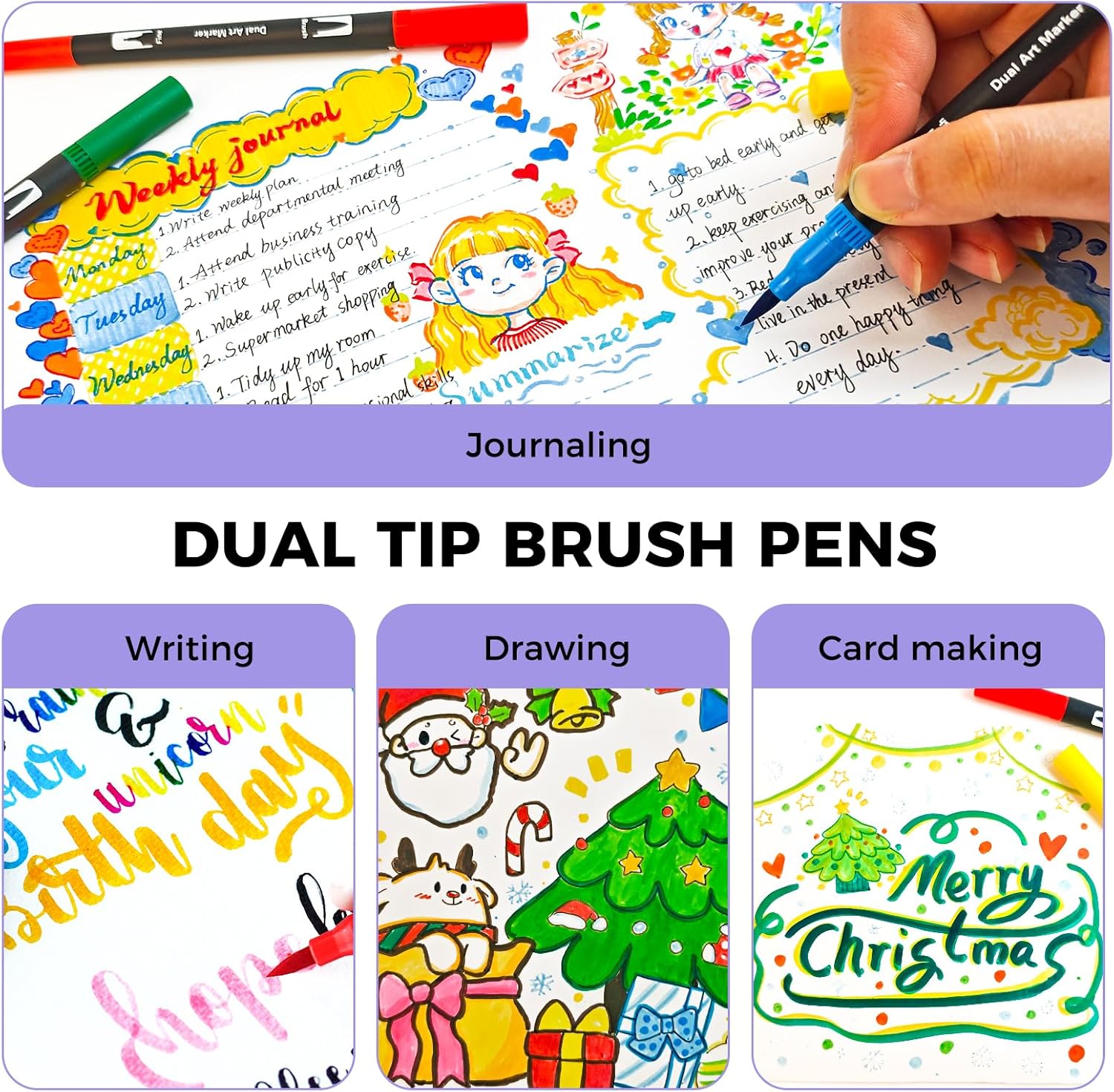 Thumbnail 4 de Artecho 72 Dual Tip Brush Pens 72 colours 🎨