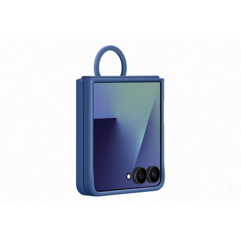 Detalle 2 de Samsung Funda silicona con anillo azul para Z Flip7