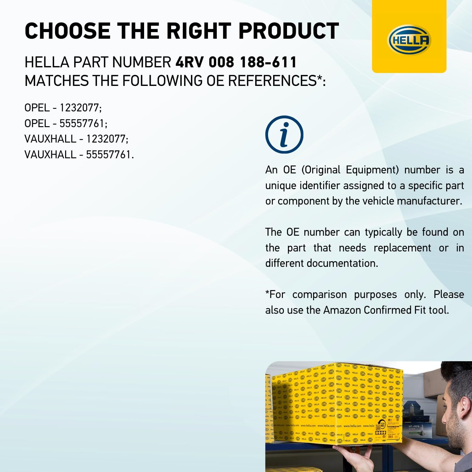 HELLA 4RV 008 188-611 Unidad de control 12V 4 cilindros