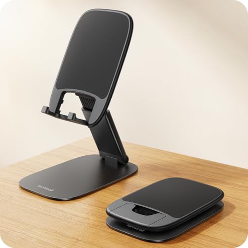 Detalle de Lamicall Support Téléphone Bureau Pliable – ultra-fin et base métallique