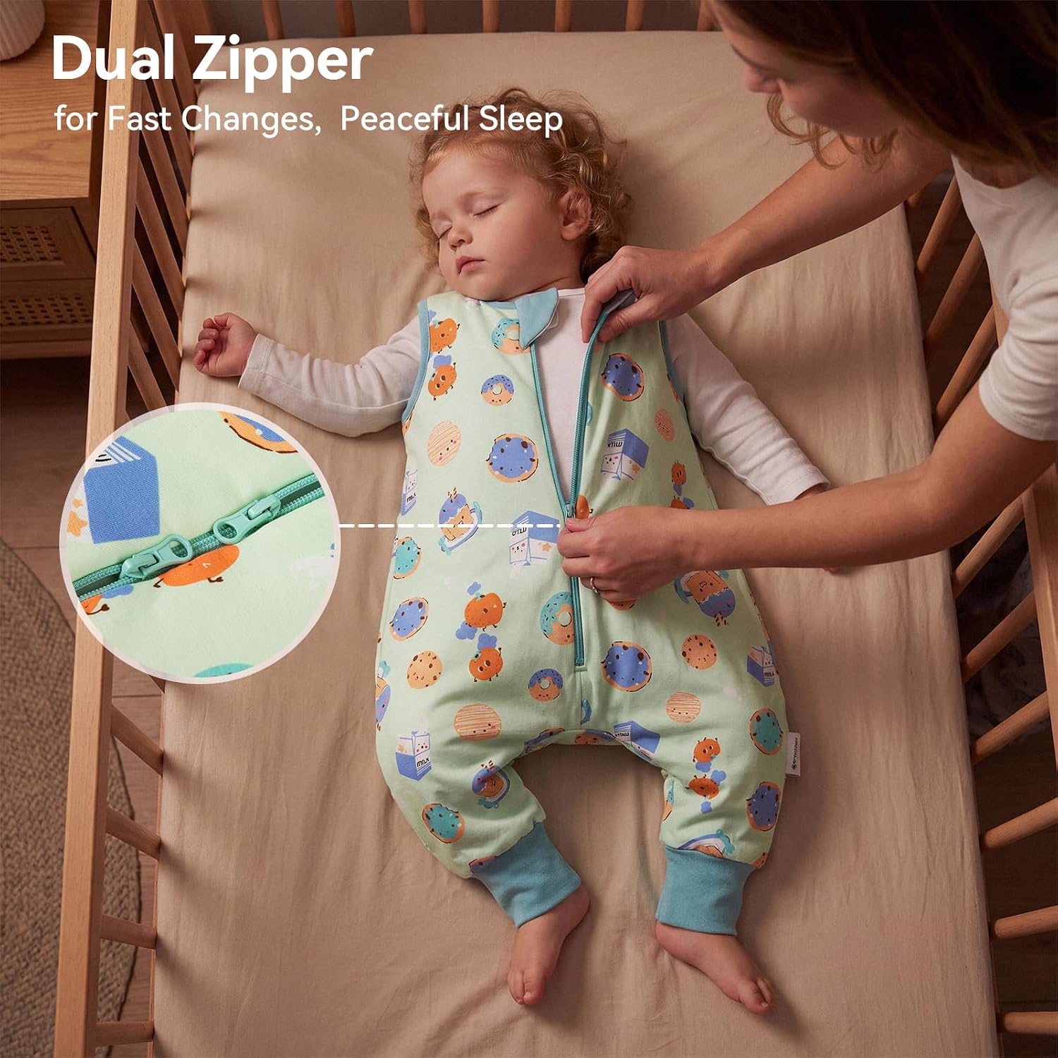 Detalle 2 de BubblePanda Baby Sleep Sack with Feet, 6-12 Months