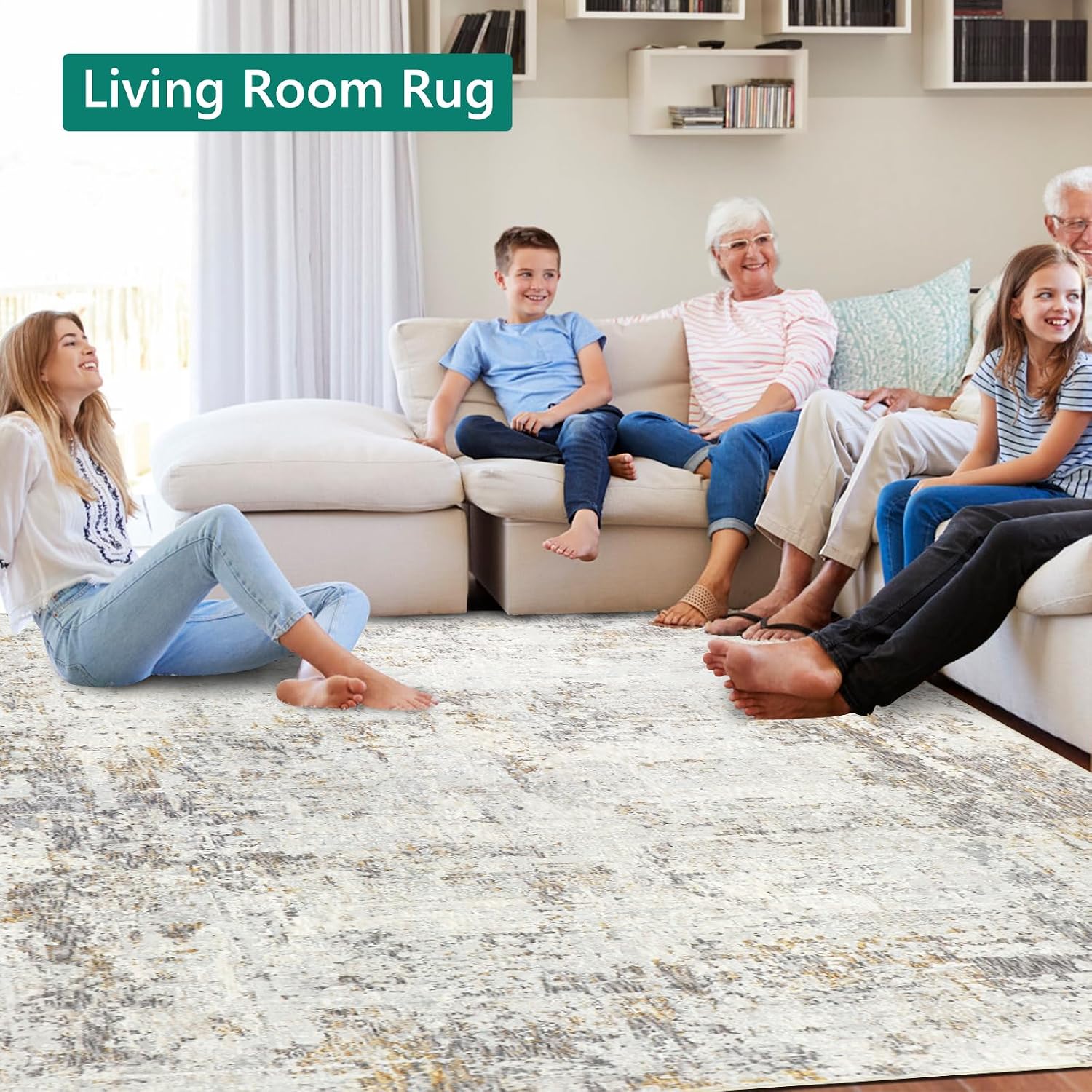 Thumbnail 3 de Capslpad 160x230cm Beige Modern Abstract Rug
