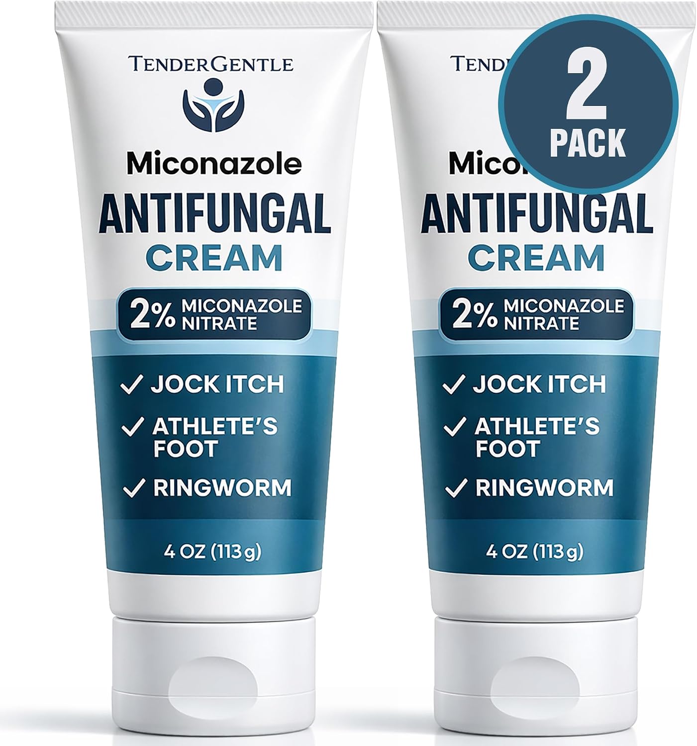 Detalle de TenderGentle Miconazole Antifungal Cream, 2% Cream, Two 4 oz Tubes