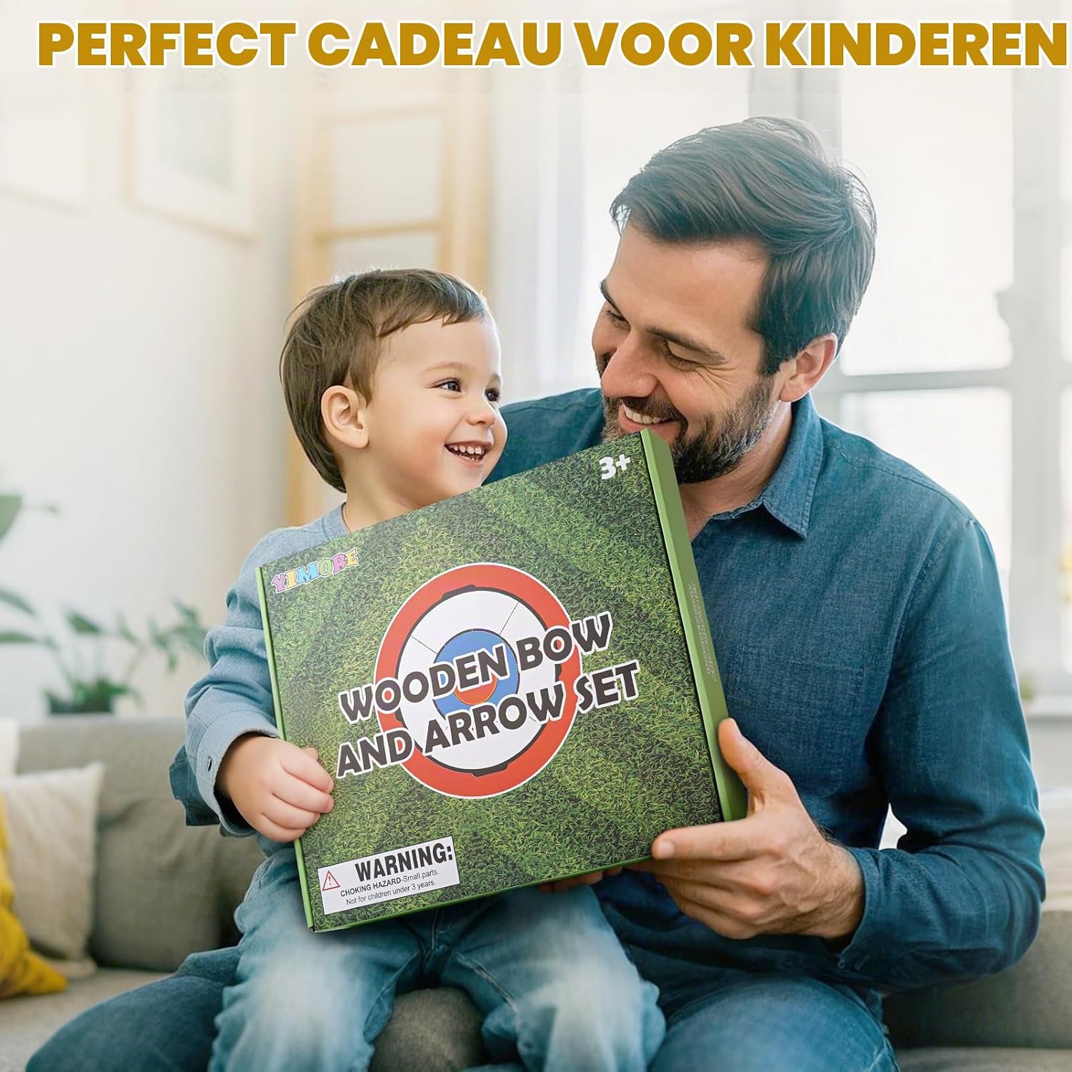 Thumbnail 6 de YIMORE MZ001 houten pijl-en-boogset voor kinderen met zuignappijlen