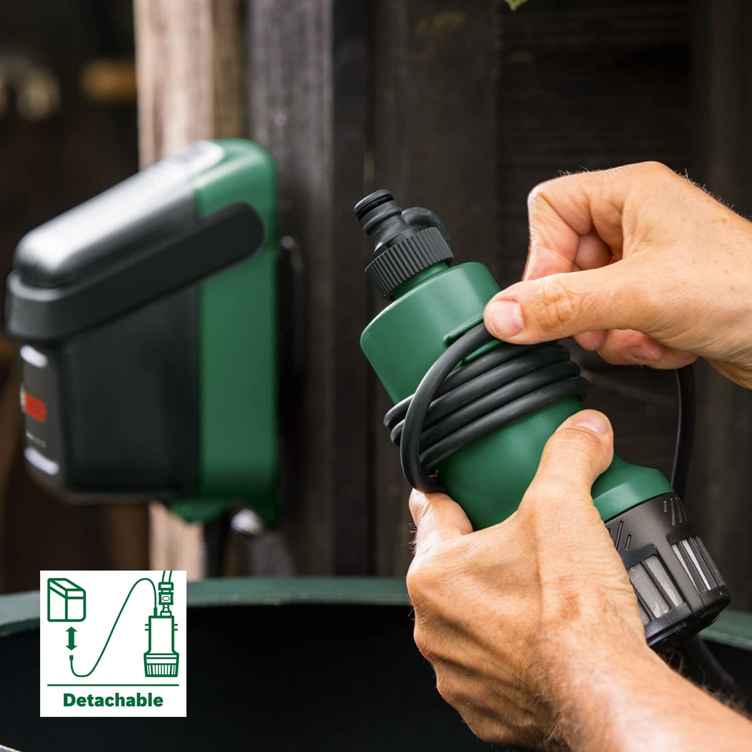 Thumbnail 6 de Bosch GardenPump 18V-2000 Tauchpumpe für Regenwassertanks (18V-Akku + Ladegerät) mit Timerfunktion