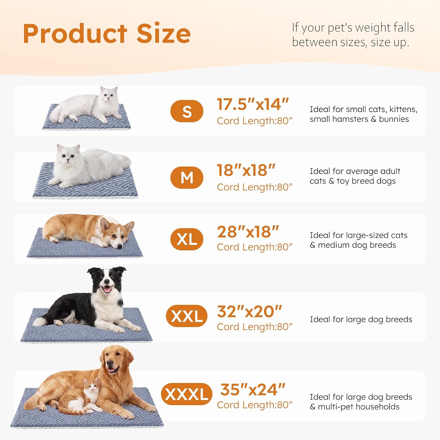 Thumbnail 6 de ZOMISIA Cat Heating Pad with 11 Temperature Levels