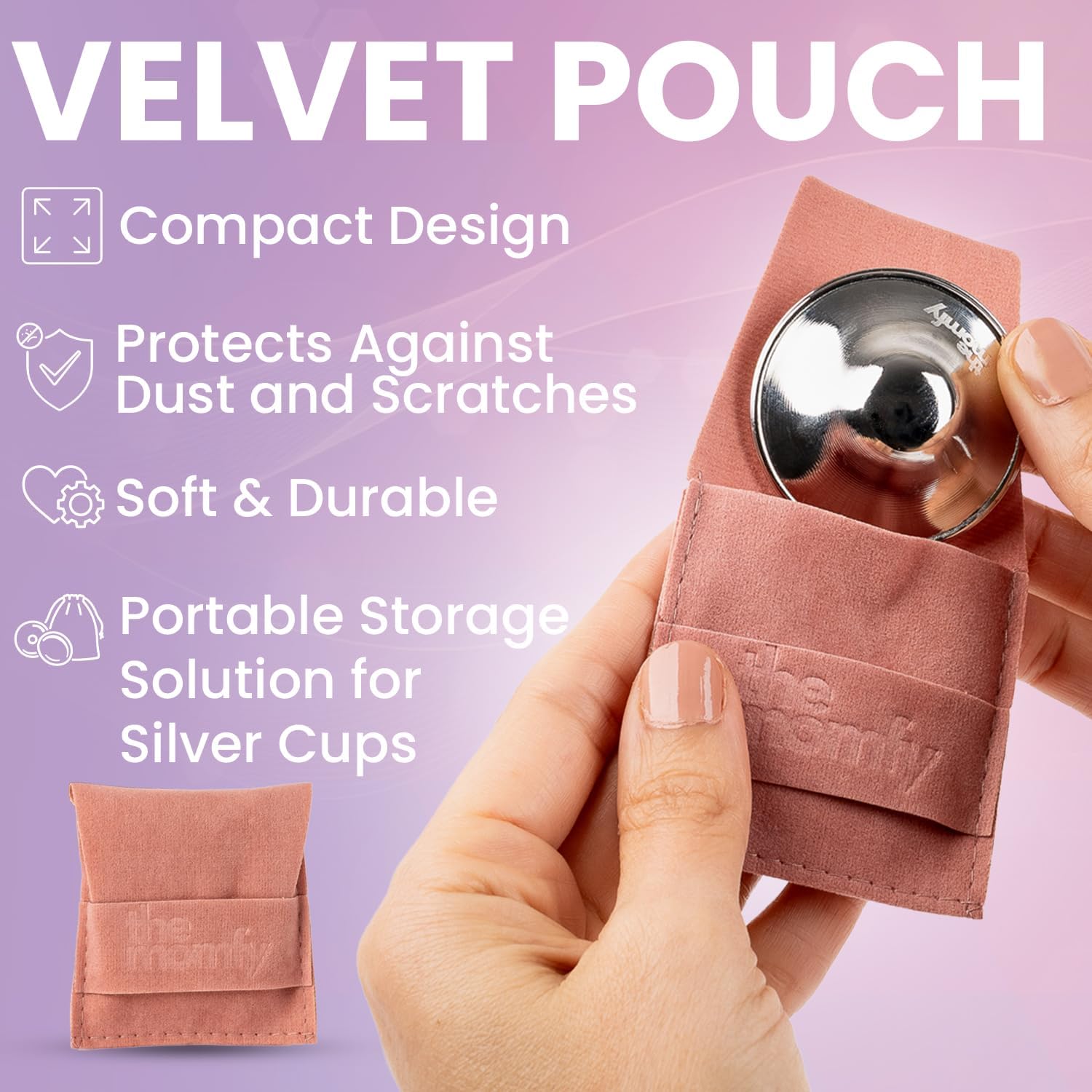 Thumbnail 5 de MOMFY Silver Nursing Cups 1 pair — nipple shields 🩺