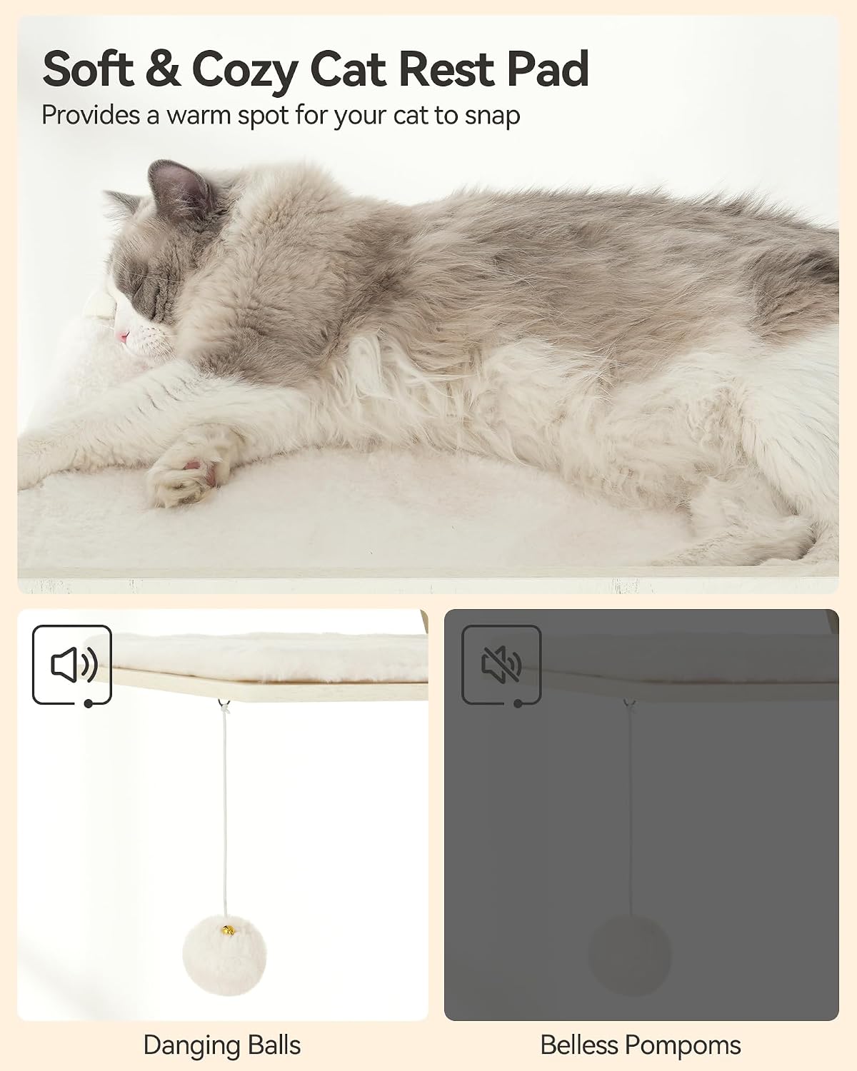 Detalle de FourFurPets Katzenbaum 184 cm für mehrere Katzen