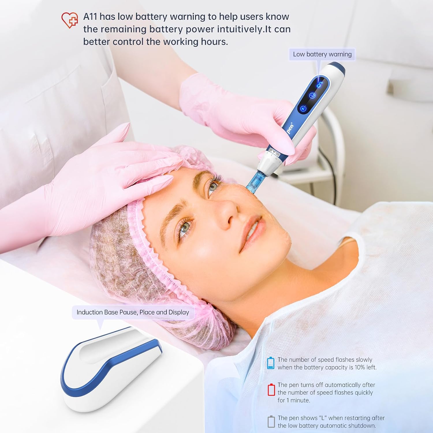 Thumbnail 3 de Dr. Pen A11 Microneedling Pen – kabelloses Induktionsgerät mit 6 Geschwindigkeiten & 18-Nadel-Patrone (2 Patronen)