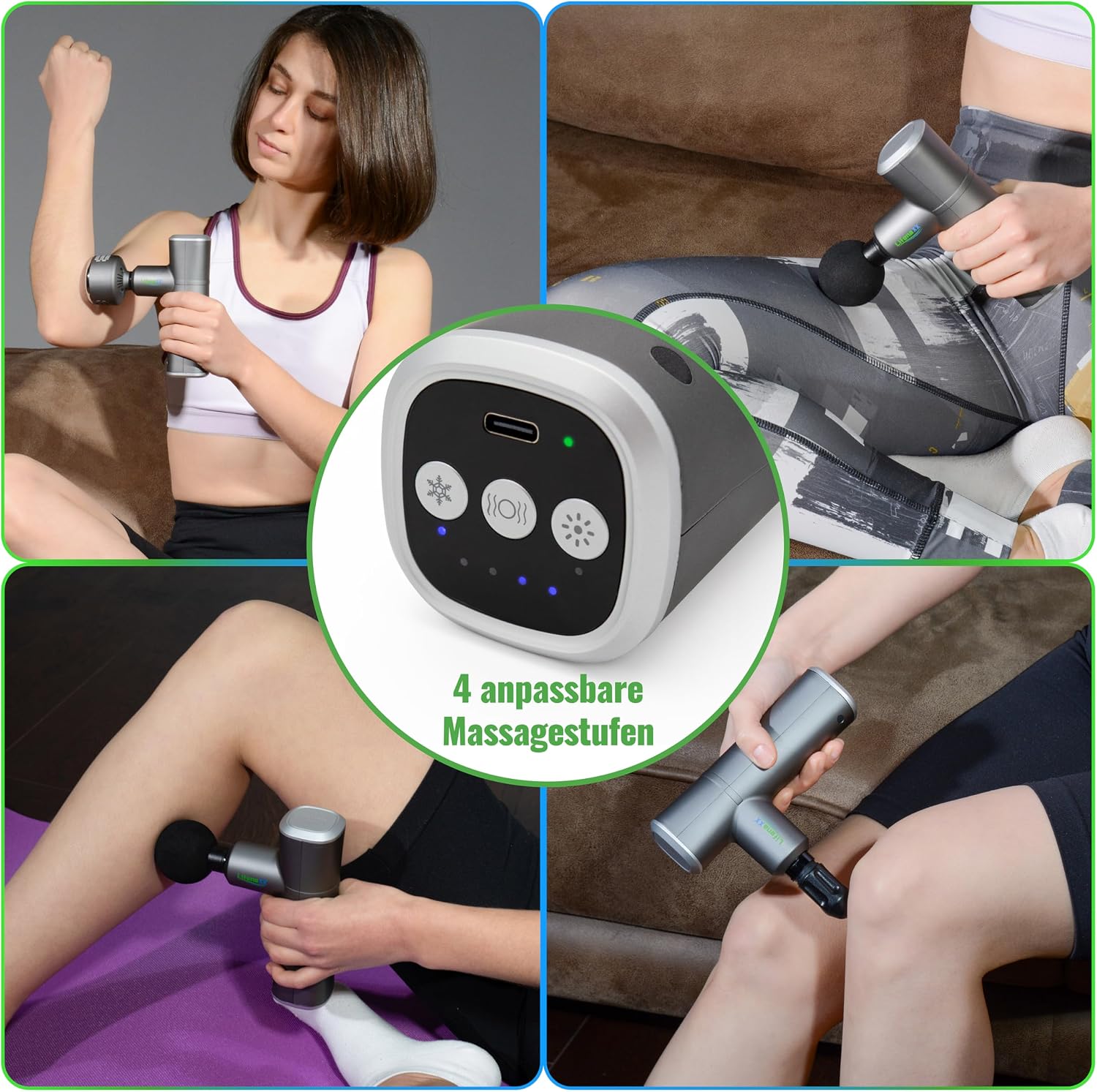 Thumbnail 3 de Lifenaxx Muskel-Massagegerät Wärme-Kälte-Therapie Pro LX-041 – Massagepistole mit Wärmefunktion, Kältefunktion und 6 Stufen
