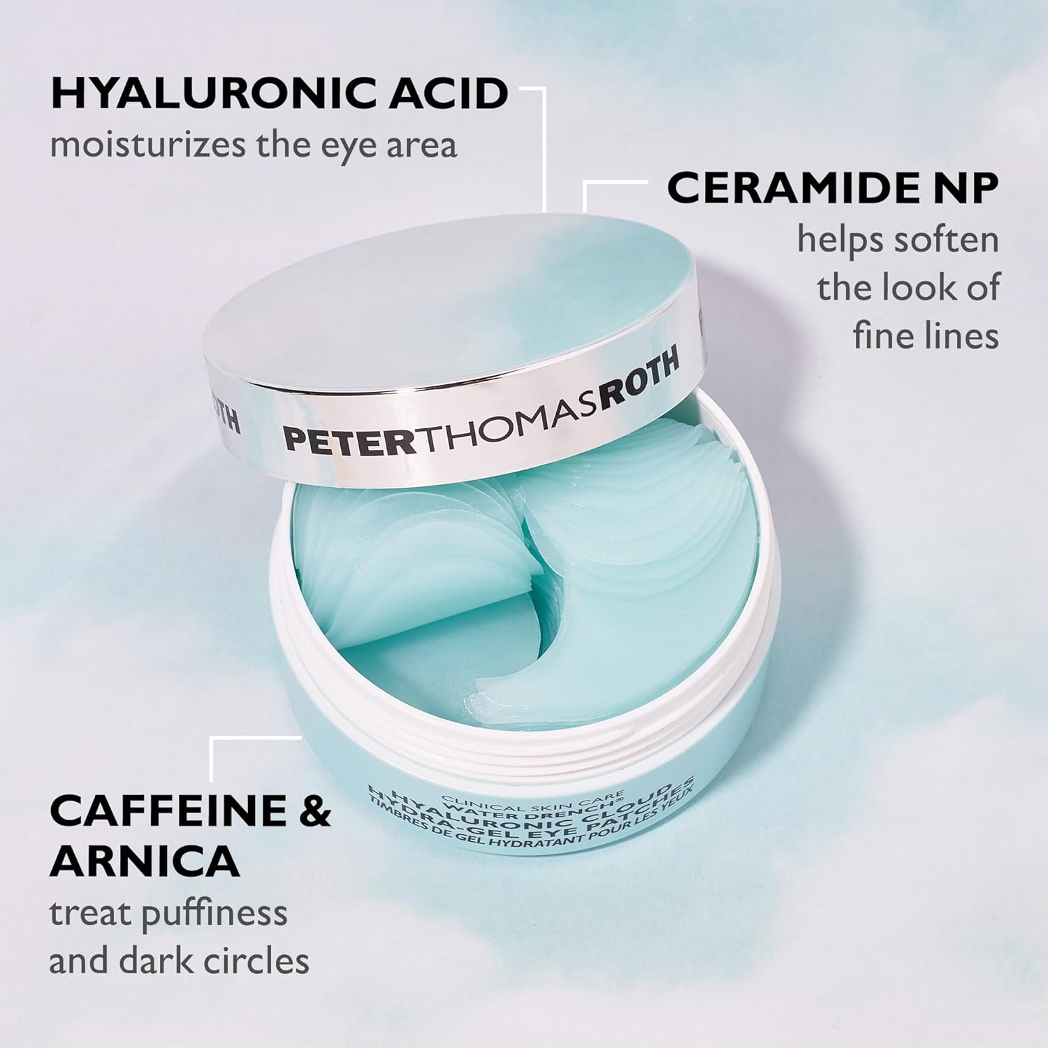 Thumbnail 6 de Peter Thomas Roth Water Drench Hyaluronic Cloud Hydra-Gel Eye Patches (60 Stück) für Feuchtigkeit und frischer wirkende Augen
