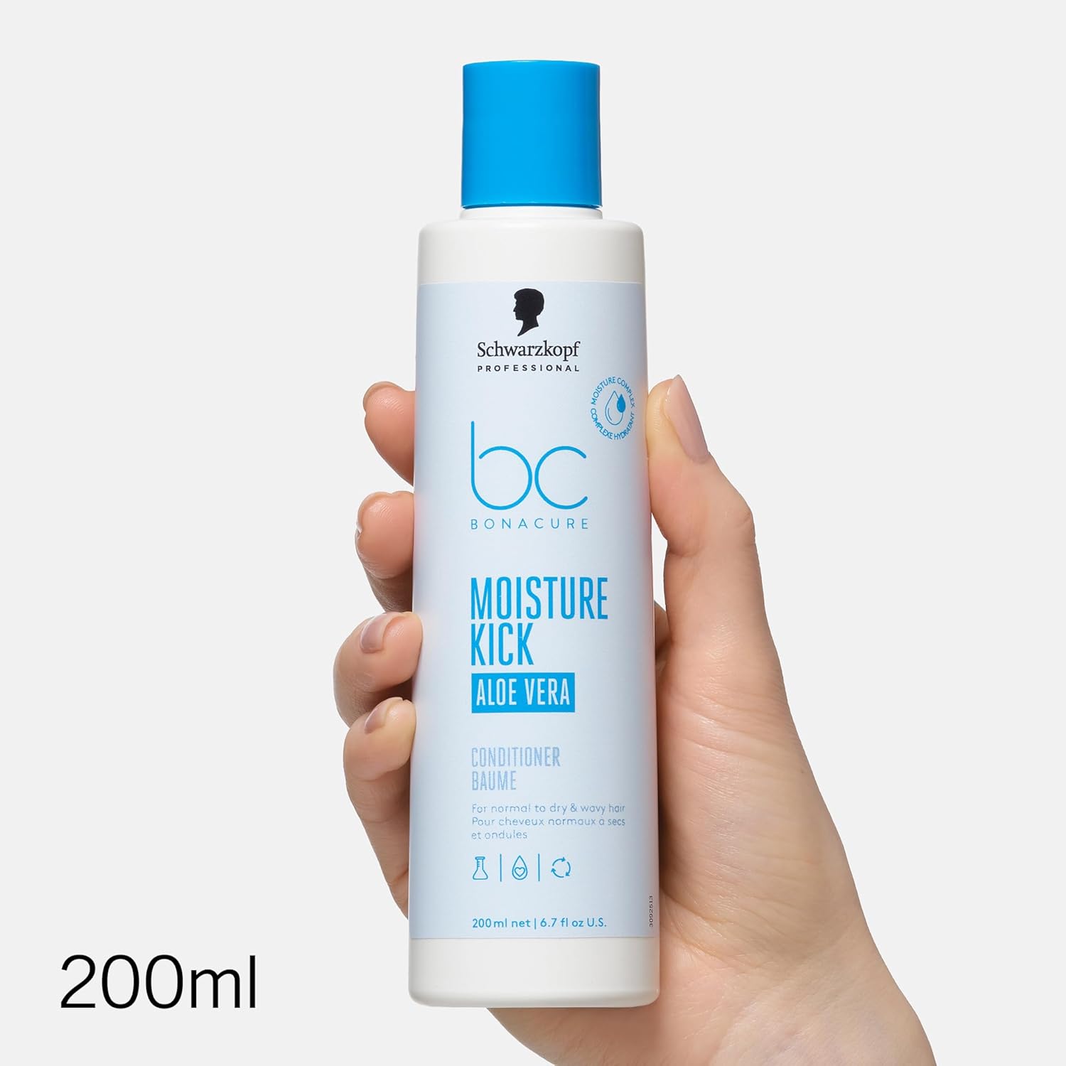Detalle de Schwarzkopf Professional Bonacure Moisture Kick Conditioner for Normal to Dry Hair – 200 ml