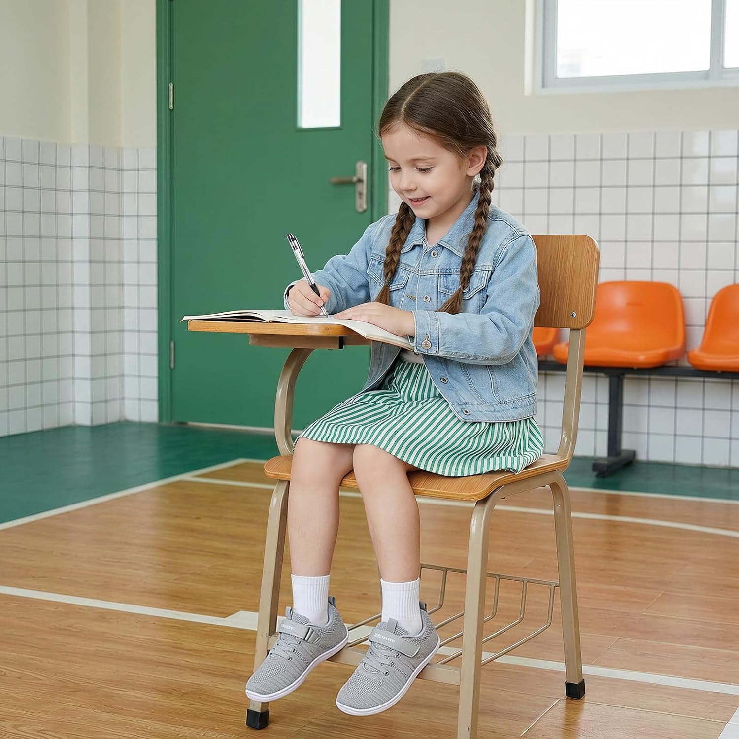 Detalle 2 de IceUnicorn Kinder-Hausschuhe als Barfußschuhe – minimalistische Hallenschuhe mit Zero-Drop