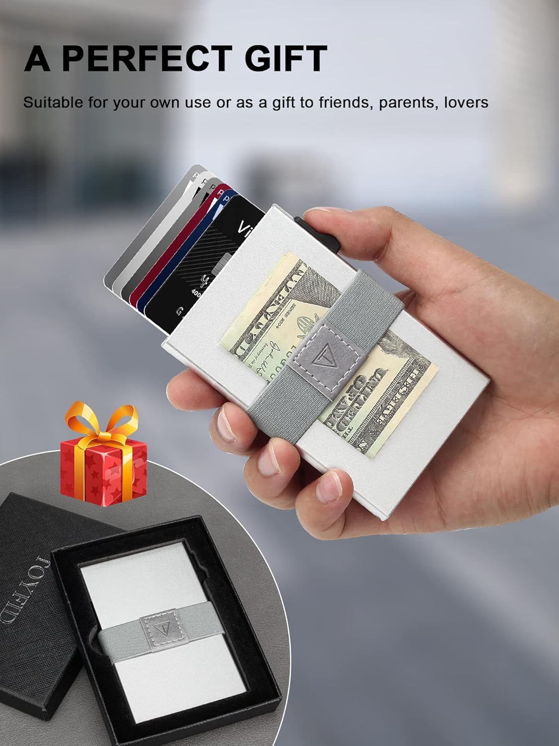 Thumbnail 5 de TOYFID RFID Card Holder Pop Up – minimalistischer Kartenetui aus Aluminium mit RFID-Schutz