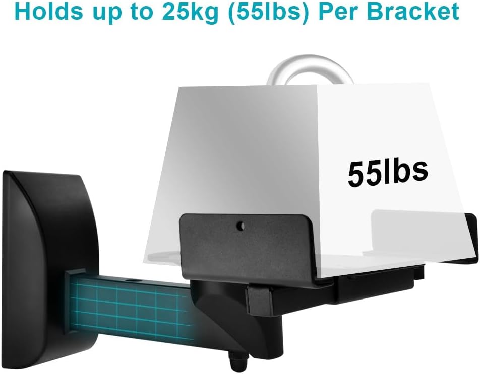 Detalle 2 de Monoprice Bookshelf Speaker Wall Mounts, 55-Pound Capacity