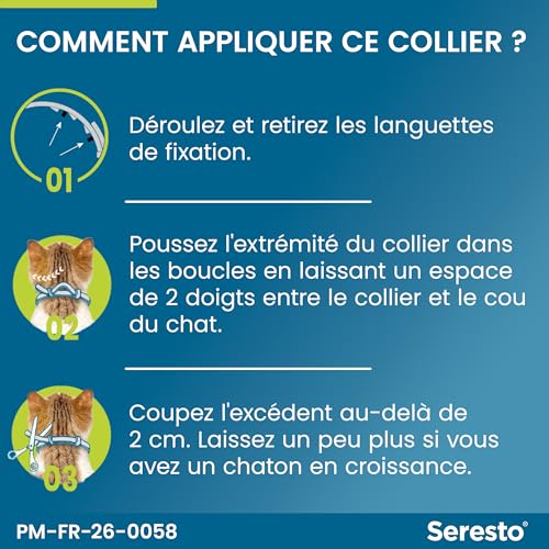 Thumbnail 5 de Seresto Collier Chats Gris – Protection antiparasitaires longue durée (7–8 mois) contre puces et tiques