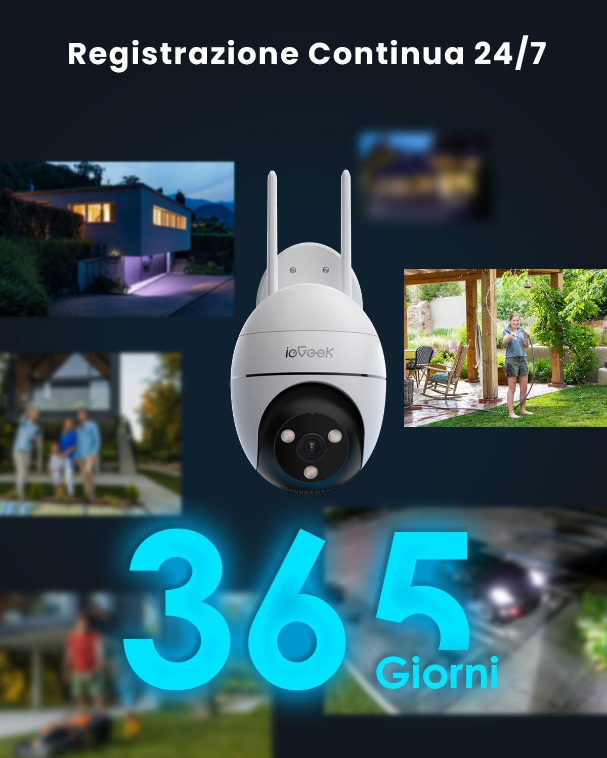 Thumbnail 5 de ieGeek 5MP Telecamera Wi‑Fi 360° PTZ
