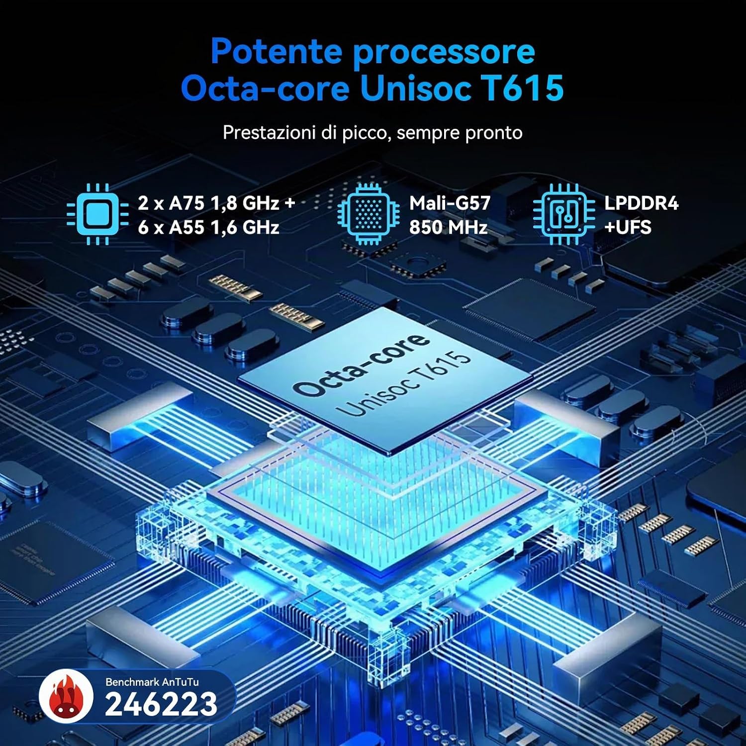 Detalle 2 de TABWEE Android 16 Tablet con Tastiera: potenza, schermo da 11” e AI Gemini 3.0