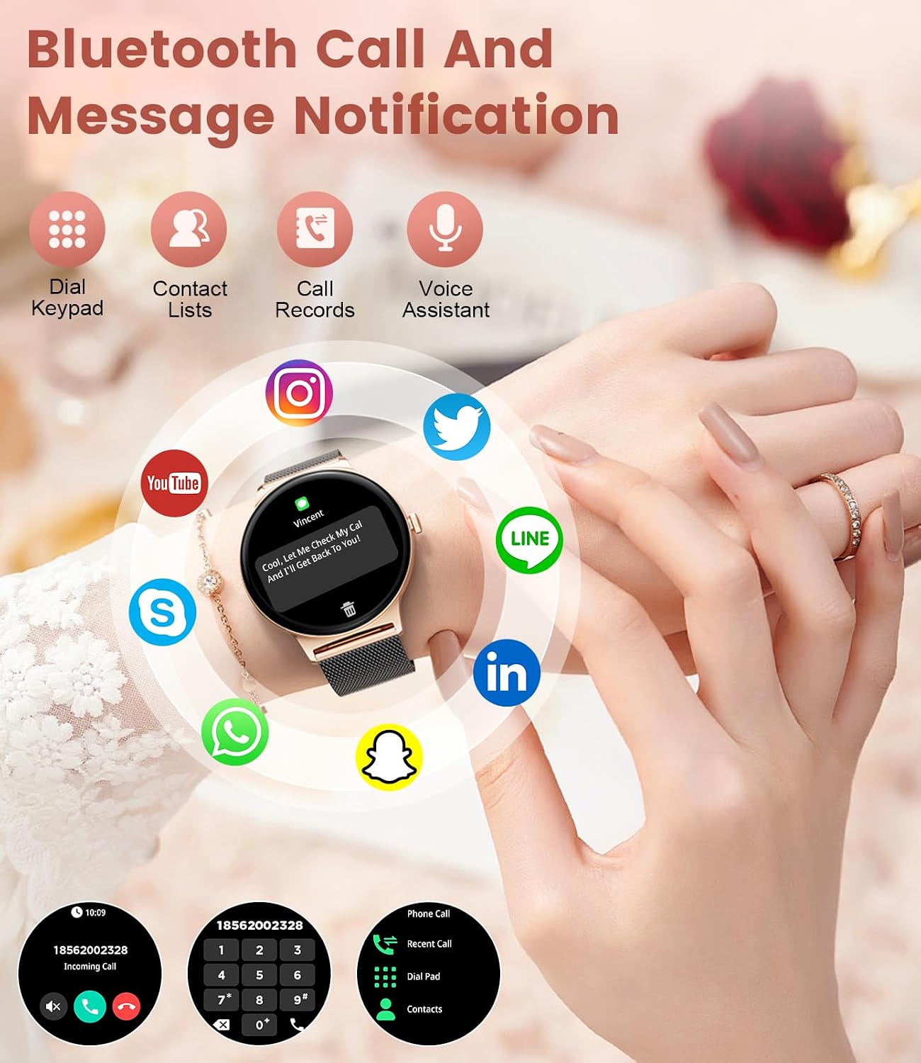 Thumbnail 6 de LIGE Smart Watch for Women with Bluetooth Call and 1.43" AMOLED Screen