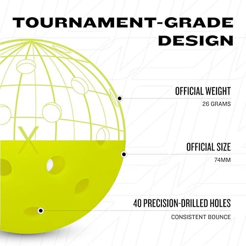 Detalle 1 de Franklin Sports X-40 Outdoor Pickleballs – USAPA Approved (100 Pack)