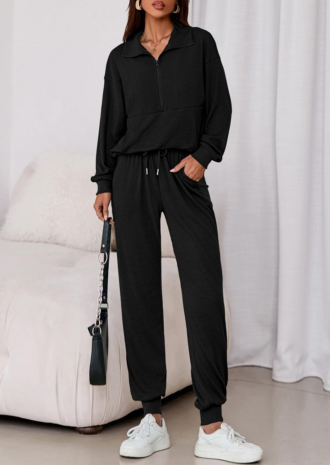 Thumbnail 1 de PRETTYGARDEN Fall 2-Piece Lounge Set S