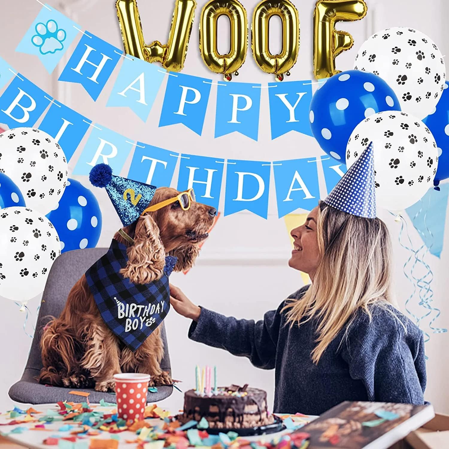 Thumbnail 5 de CHUKCHI Dog Birthday Party Supplies for Pets