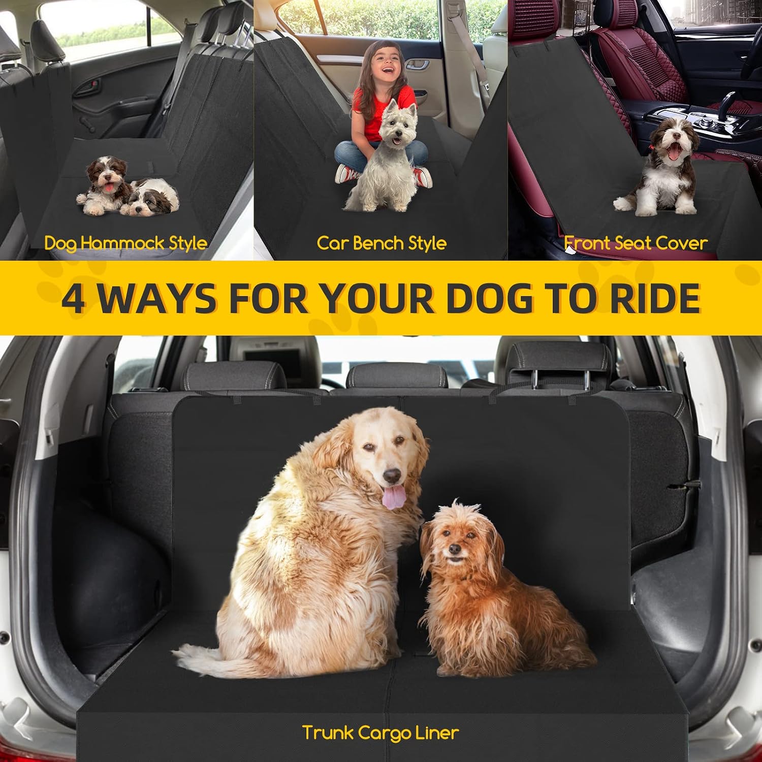 Detalle 2 de Nobleza Coprisedile per Cani 147 × 145 cm: protezione impermeabile versatile per SUV, camion e viaggi