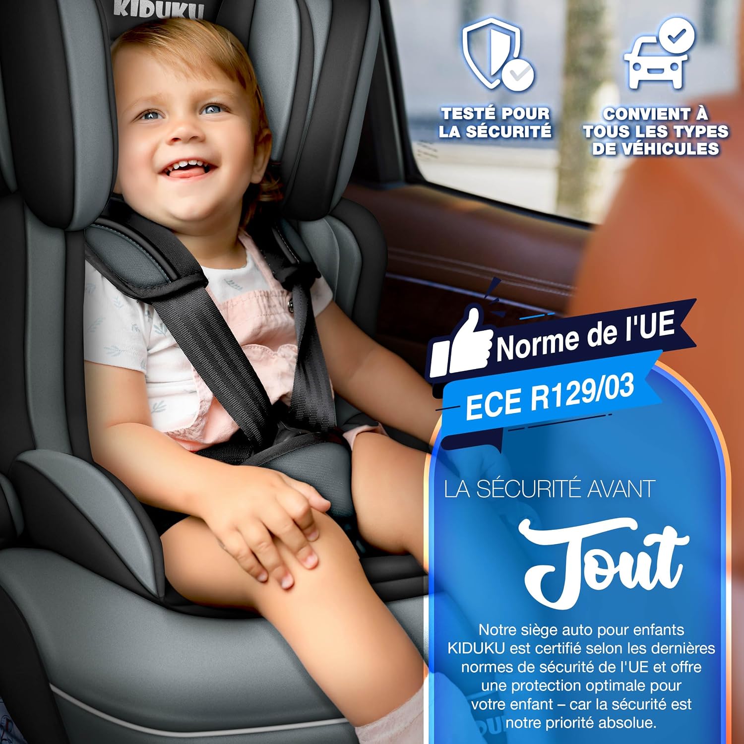 Detalle 2 de KIDUKU Siège auto 9-36 kg 👶