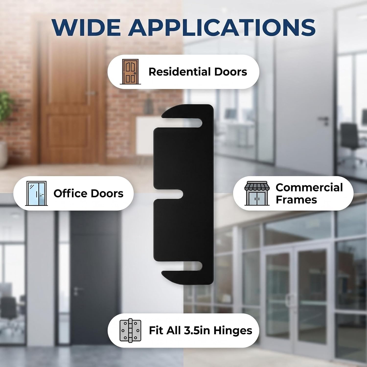 Detalle de XHYdamile ca880 Door Hinge Shims, 15-Pack Black PVC Spacers