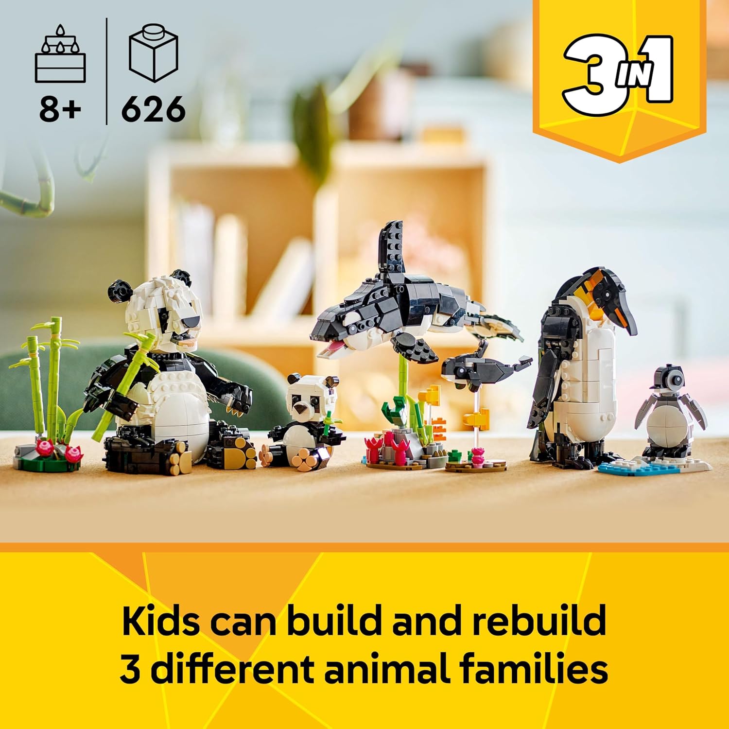 Thumbnail 1 de LEGO Creator 3in1 Wild Animals: Panda Family (31165) – 3 Builds in 1 Box