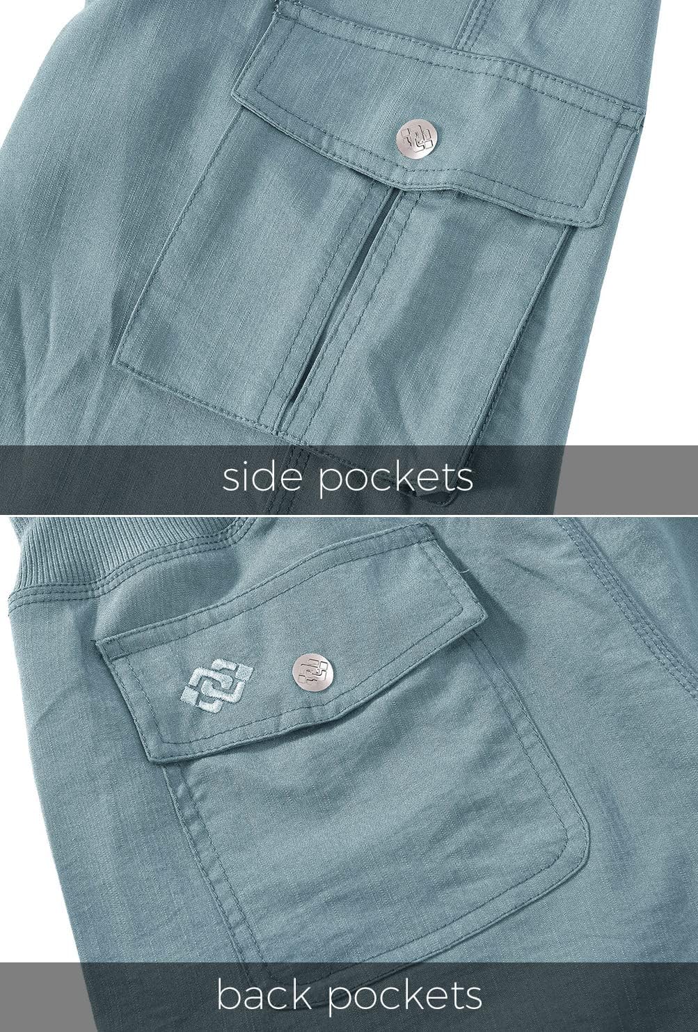 Thumbnail 6 de MoFiz Women’s Capri Hiking Cargo Pants with Pockets (Dry Fit, Stretch, Zipper Closure)