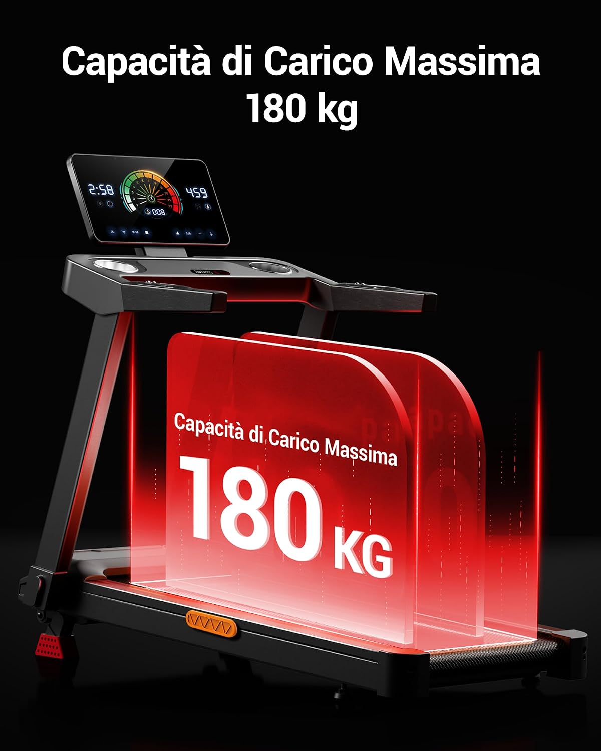 Detalle de CURSOR Tapis Roulant Salvaspazio con Pendenza 16% e 14 km/h – 3.5HP, 180 kg