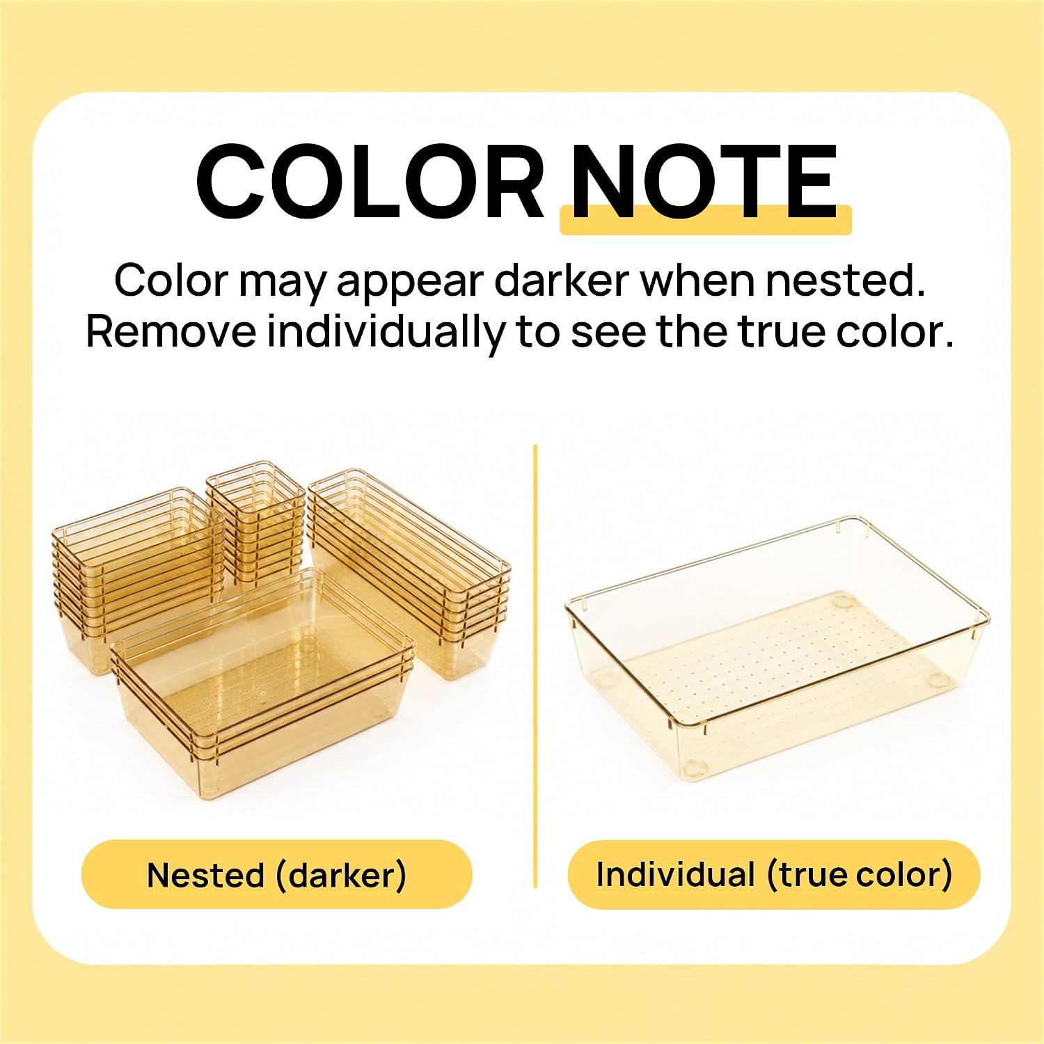 Detalle 2 de Vtopmart Plastic Drawer Organizers 25-Pack