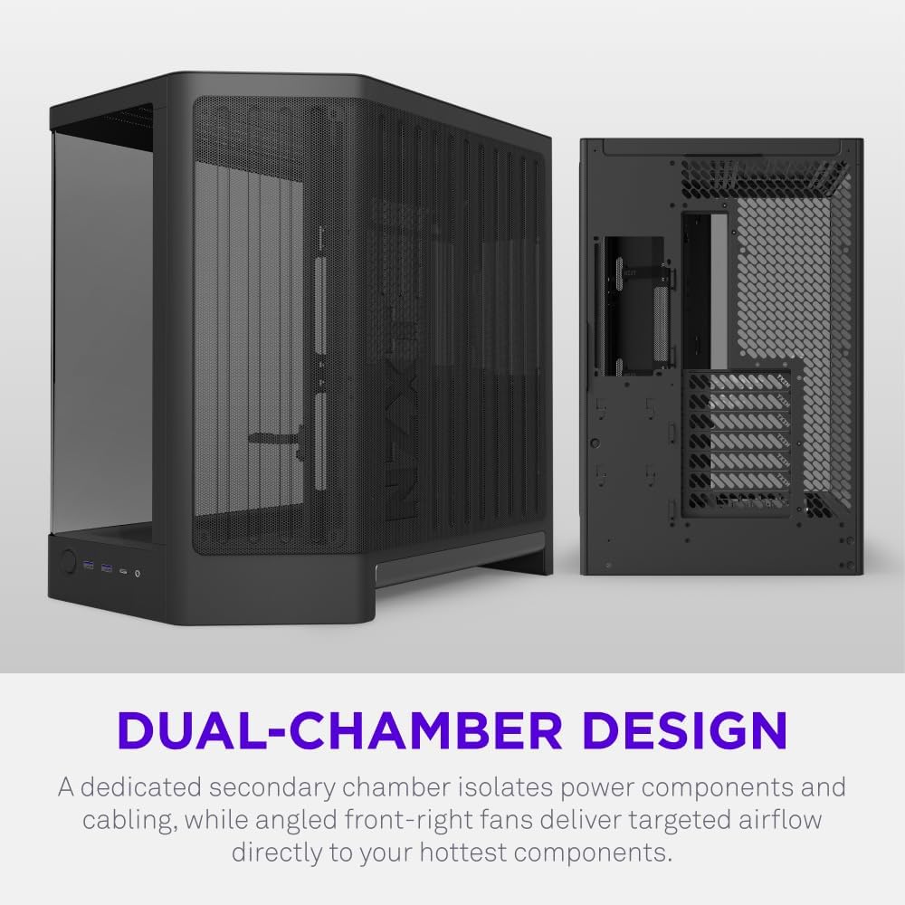 Thumbnail 2 de NZXT H6(2026) Black ミドルタワーPCケース 強化ガラス・最大10基ファン対応 CC-H62FB-01