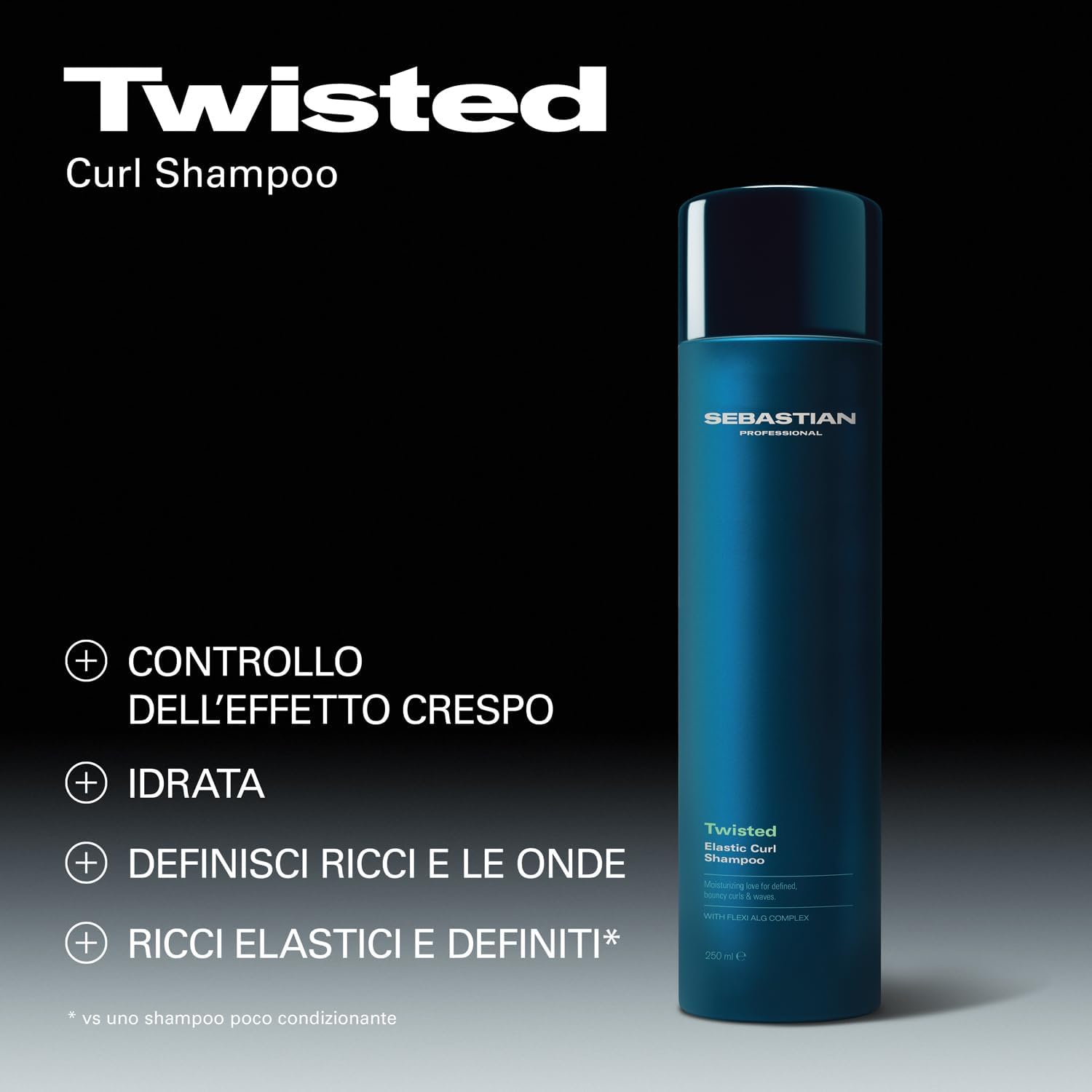 Thumbnail 2 de Sebastian Professional Twisted Elastic Curls Shampoo 250 ml: detergente idratante per ricci anti-crespo