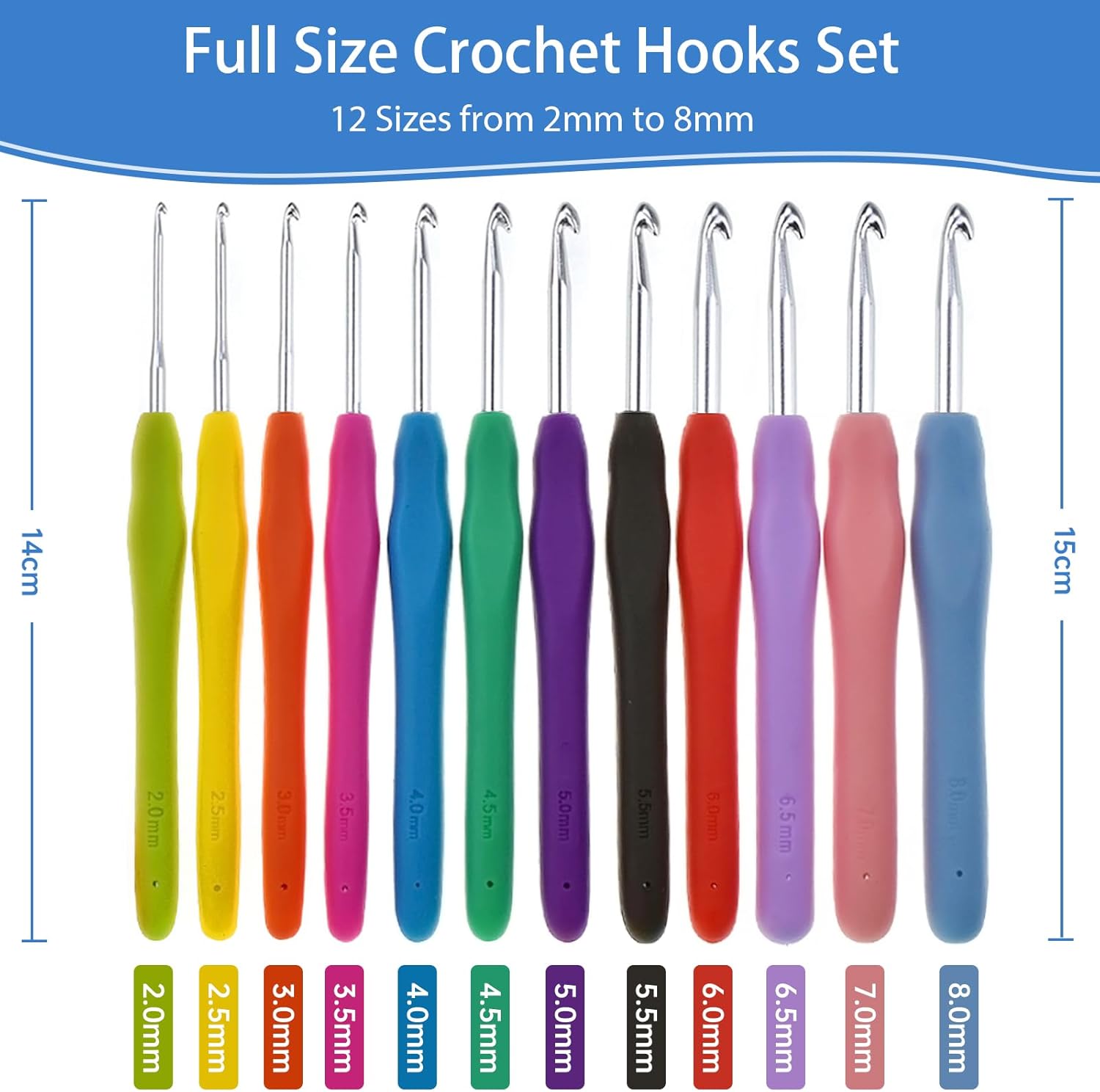 Thumbnail 1 de RealPlus Crochet Hooks Set 12 Pcs