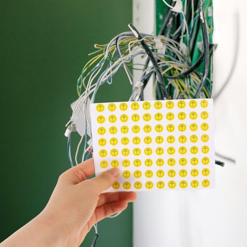 Thumbnail 6 de Gatuida Erdungsaufkleber Vinyl 800 Stück 1x1 cm – klare Erdungskennzeichnung für Elektroinstallationen