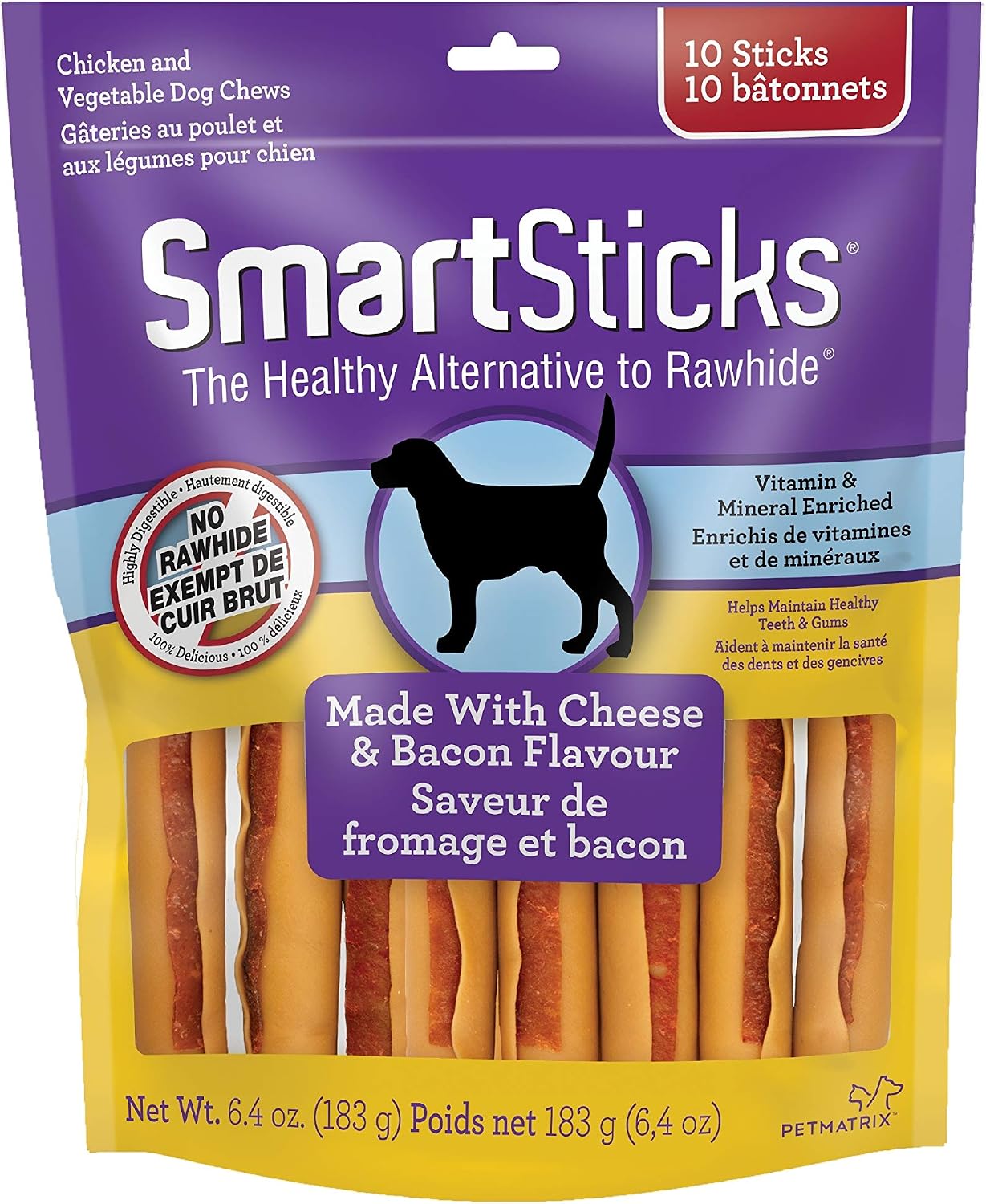 Detalle de SmartBones Bacon & Cheese Dog Chews, 183 g