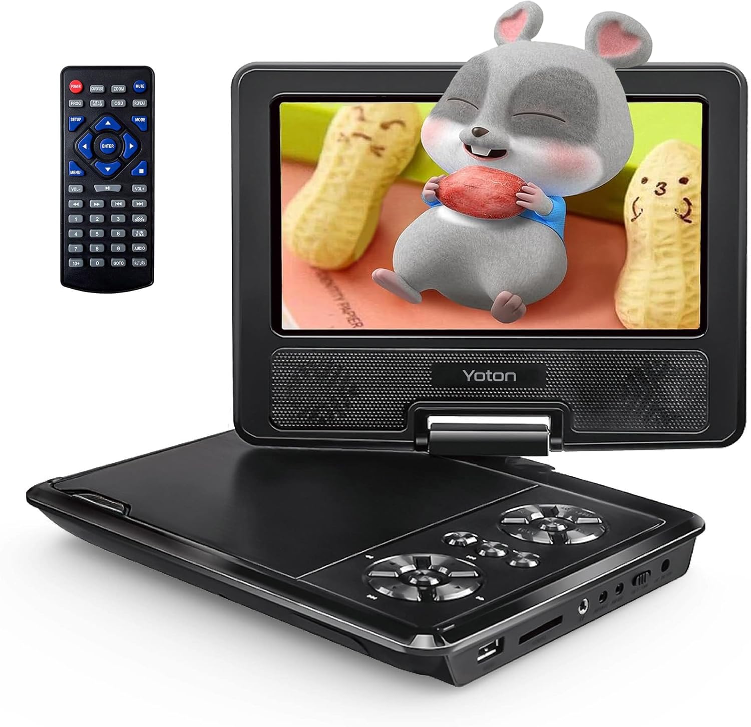 Detalle de YOTON YD075 Portable DVD Player, 7.5-Inch Swivel Screen, 4–6-Hour Battery